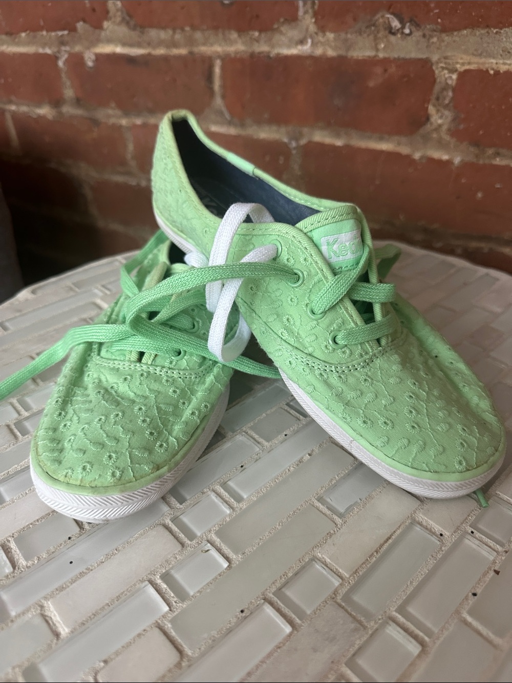 Keds Light Mint Green Lace-Up Low-Top Sneakers